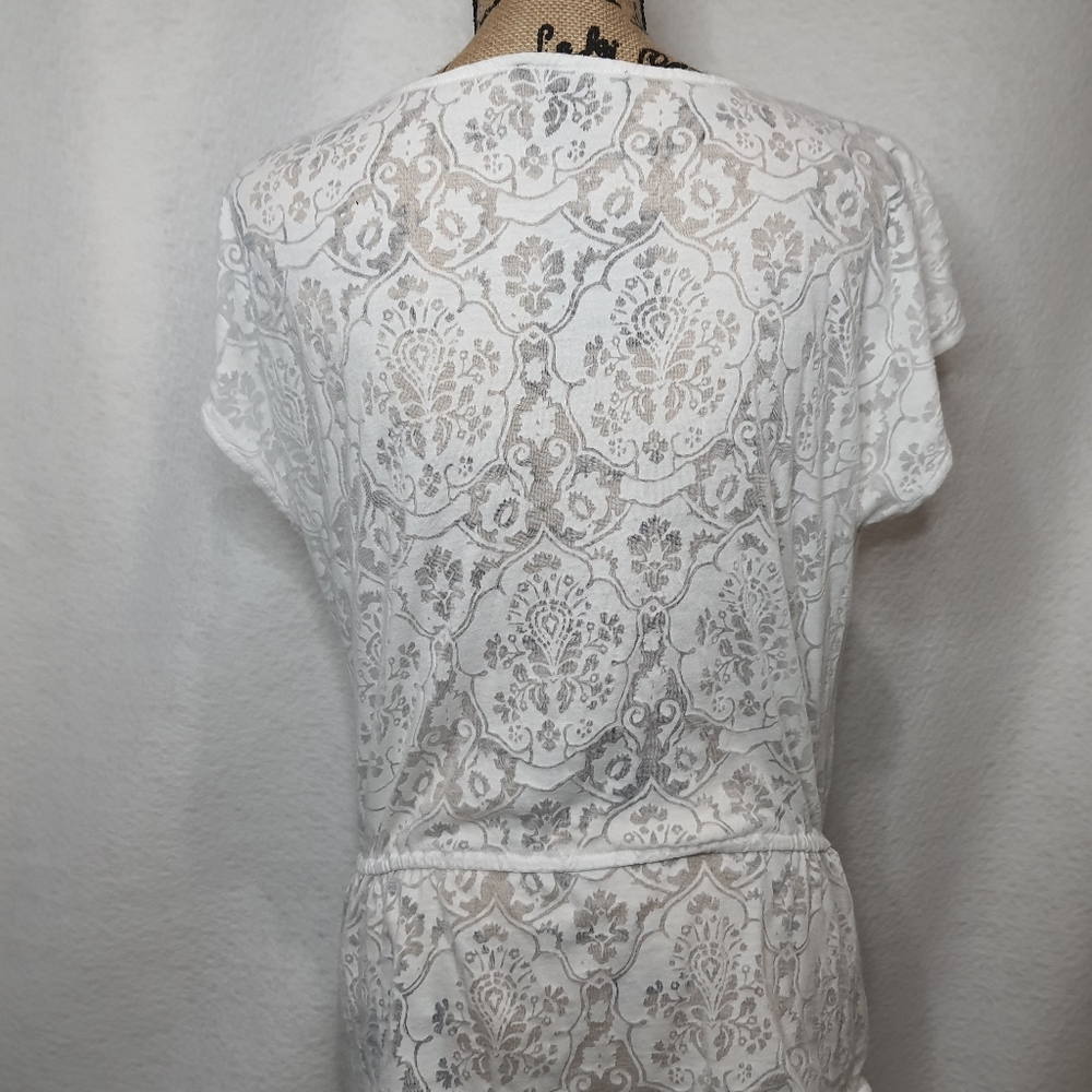 White House Black Market Lace U Shape Blouse Small - Picture 3 of 6